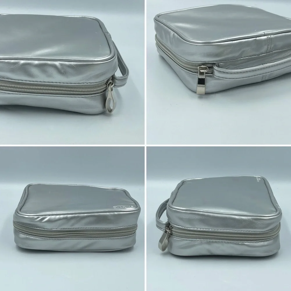 Clarins Paris Vanity Case Silver makeup Bag